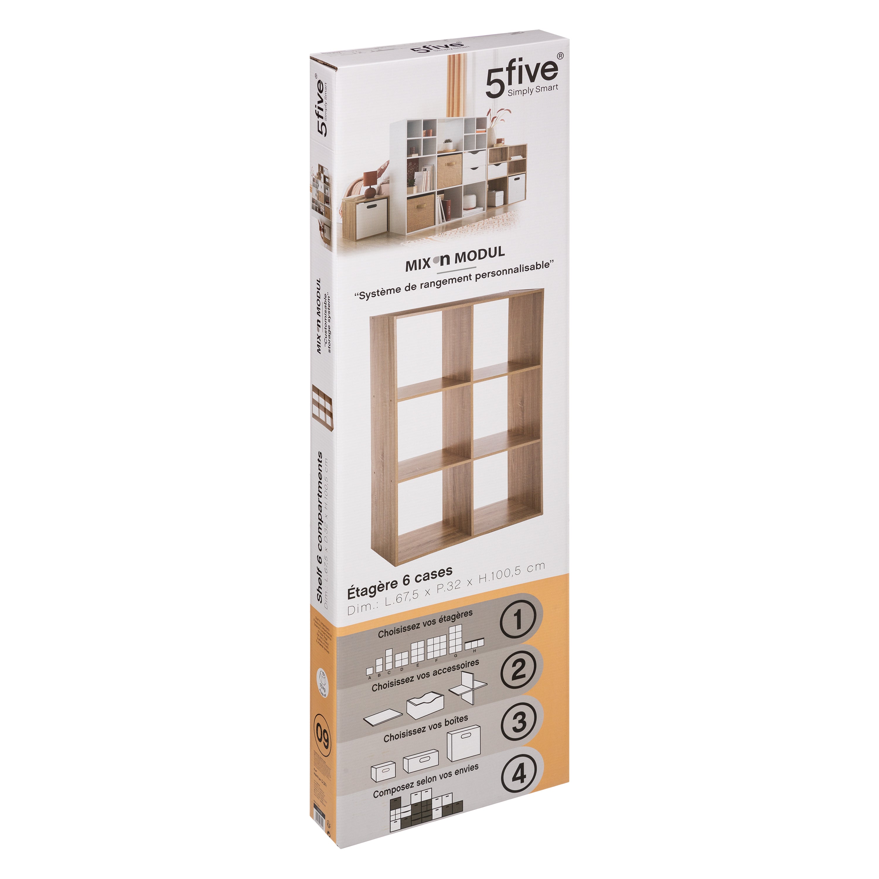 ETAGERE 6 CASES MIX N MODUL