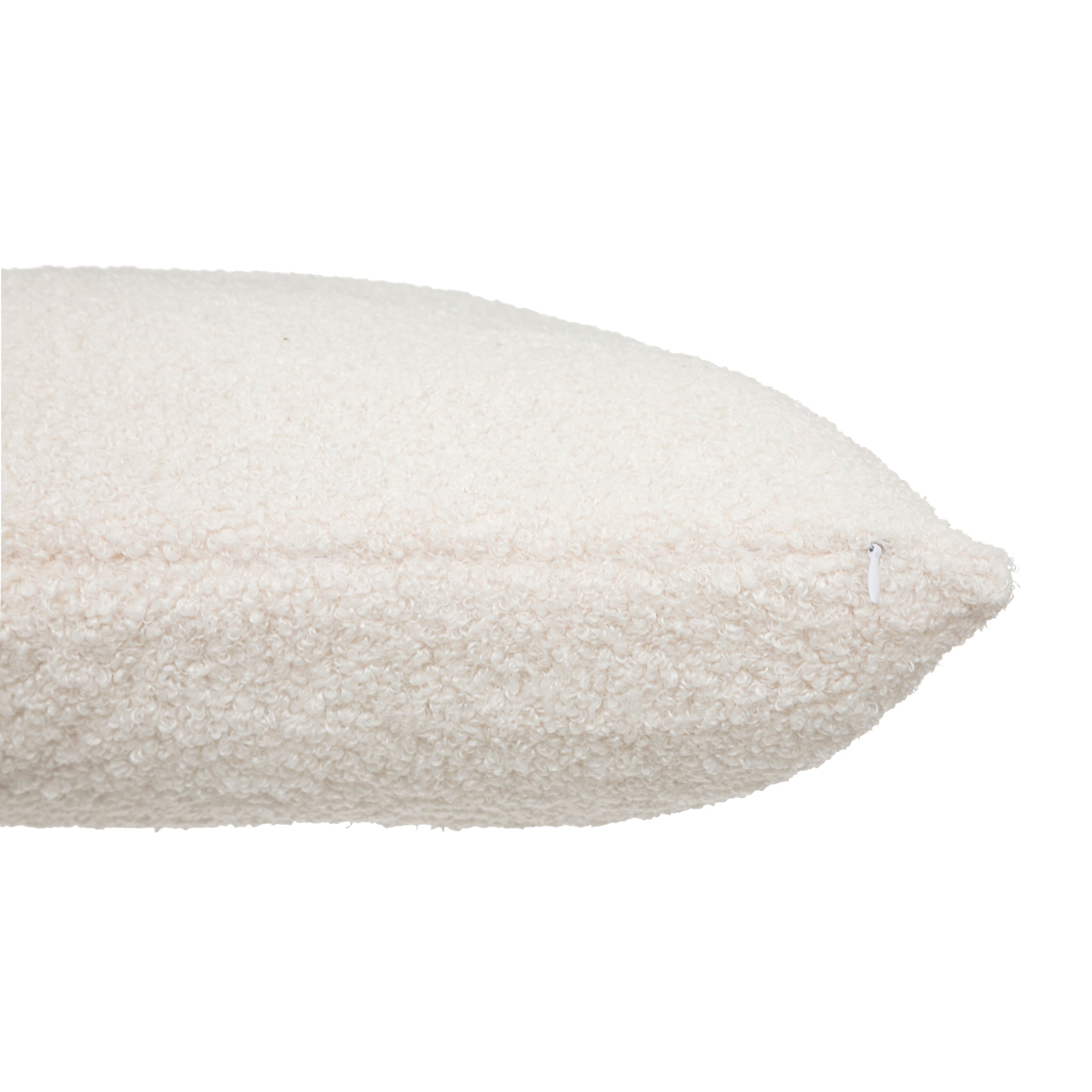 COUSSIN FOURRURE BOUCLETTE BLANCHE JAIKO IVOIRE 40X40