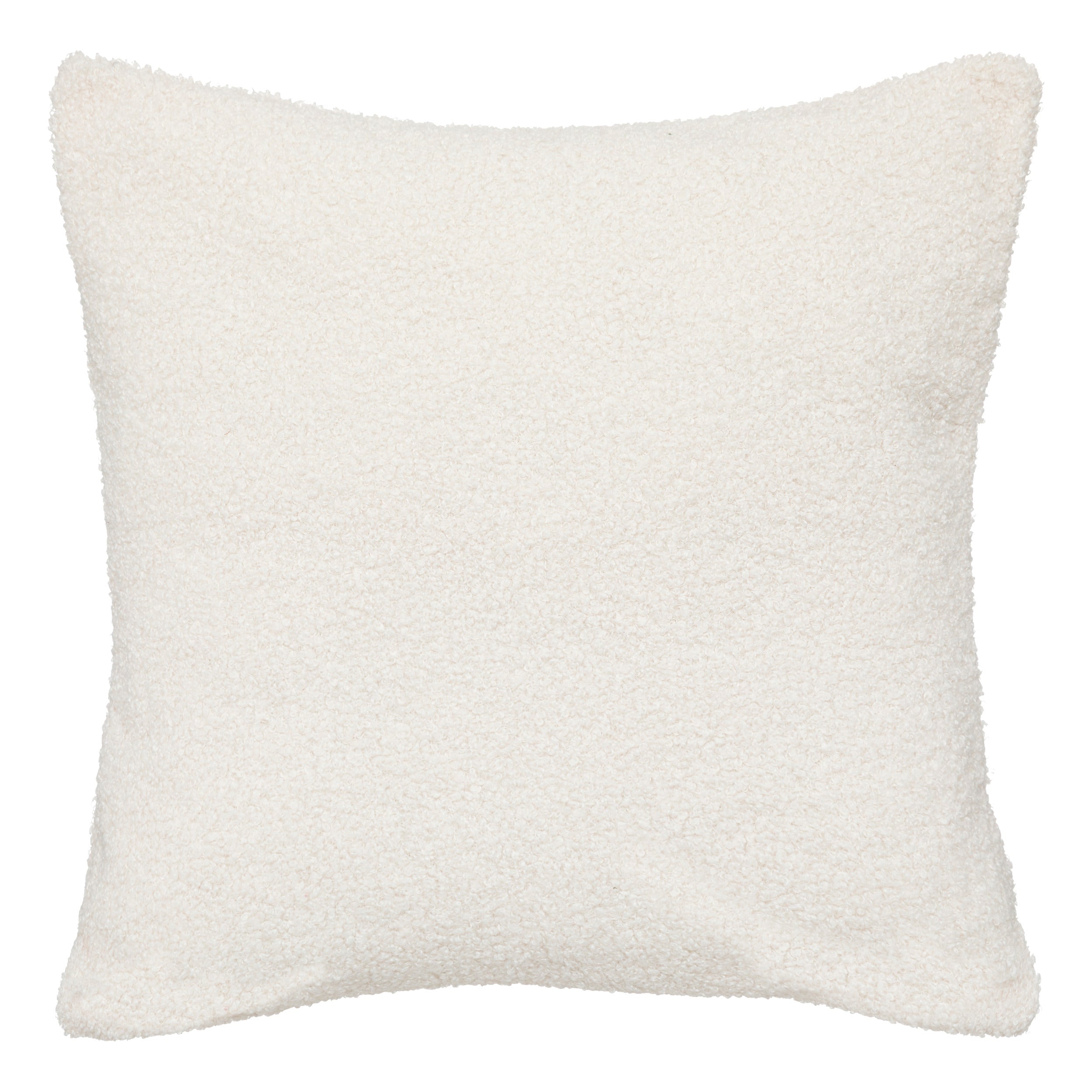 COUSSIN FOURRURE BOUCLETTE BLANCHE JAIKO IVOIRE 40X40
