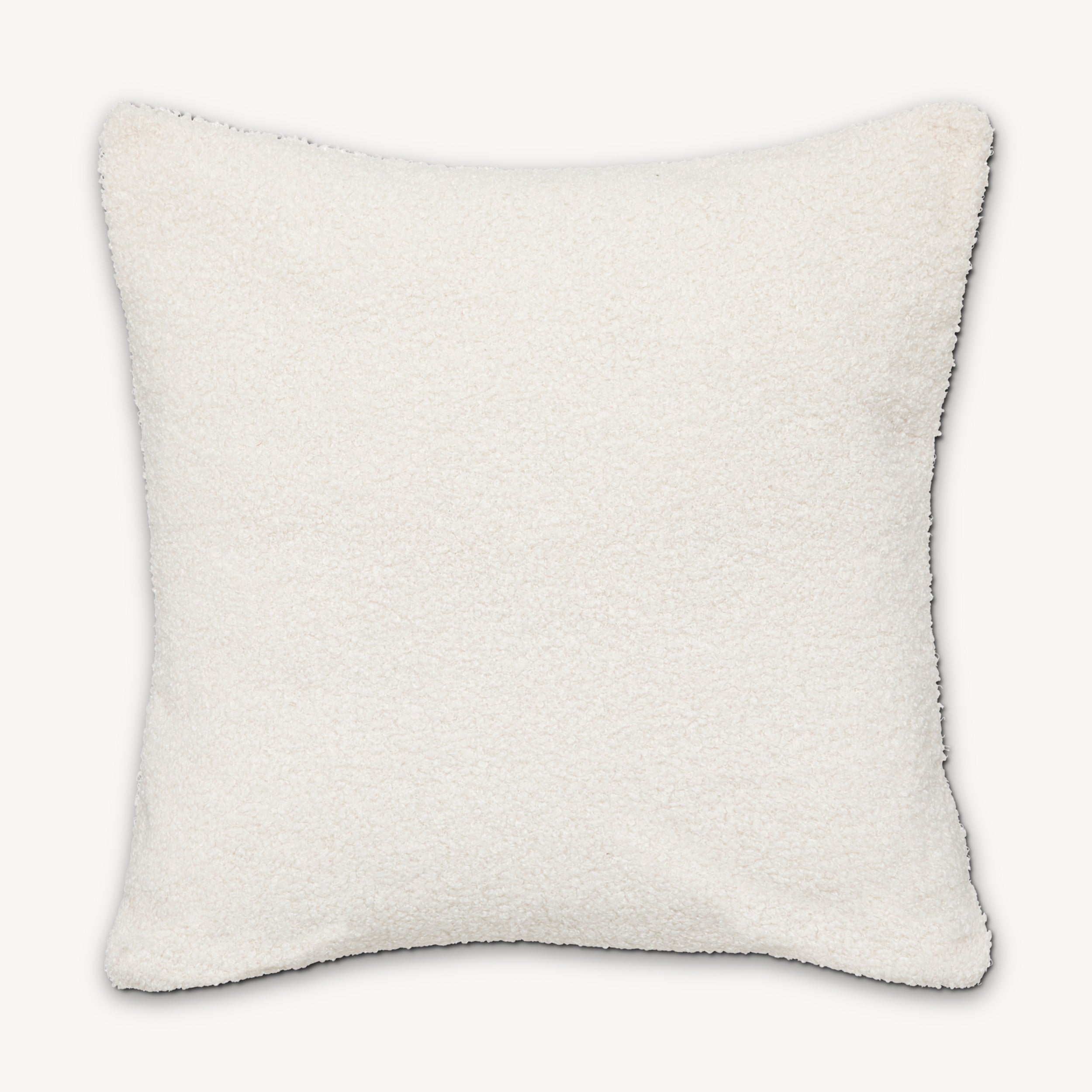 COUSSIN FOURRURE BOUCLETTE BLANCHE JAIKO IVOIRE 40X40