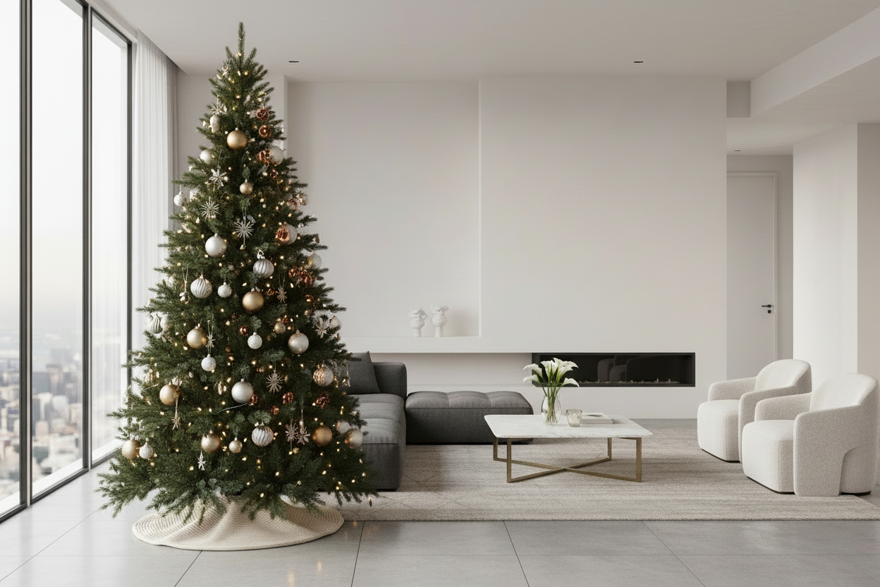 fais apparaitre les pommes de pin dans le sapin