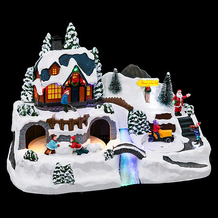 Village lumineux Tracteur en mouvement